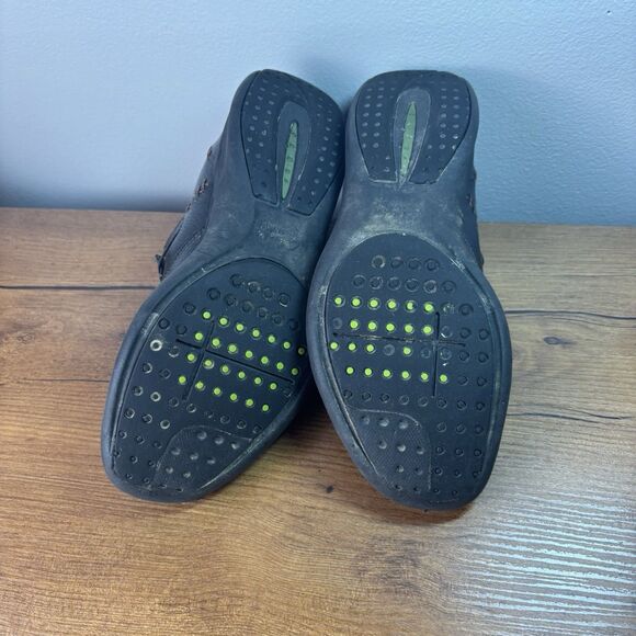 Clarks Shoes Womens 7.5N Wave Walk Slip On 86505 Black Leather Casual Comfort - Picture 9 of 9